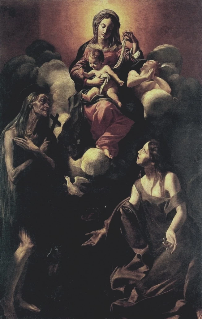 95-Madonna con il Bambino tra le sante Maria Egiziaca e Margherita-Museo di Capodimonte, Napoli